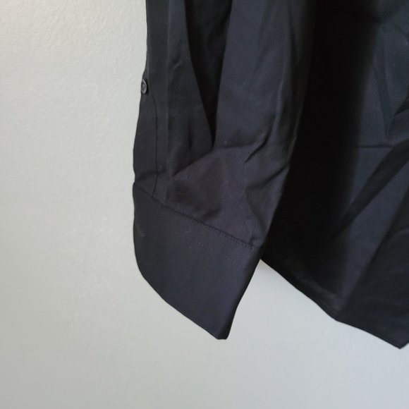 Goodfellow Black Dress Shirt Button Up Men's Small Long Sleeve Collard NWT - Picture 4 of 6